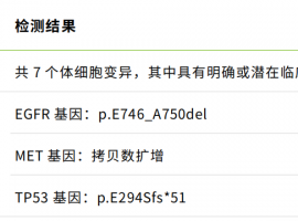 求助，奥西+280耐药，请大家帮忙看看基因检测报告
